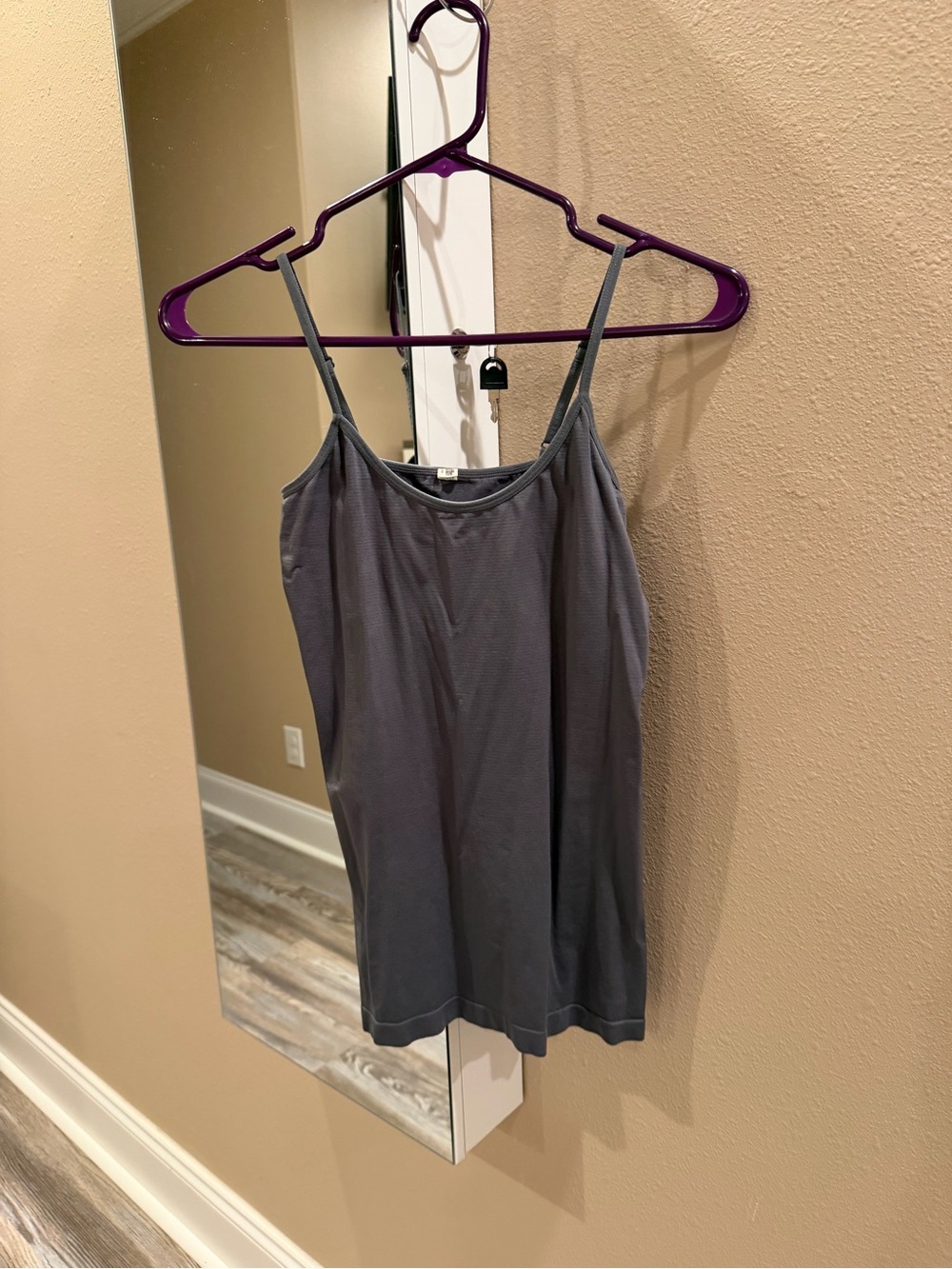 Charlotte Russe Gray Slim Ribbed Cami
